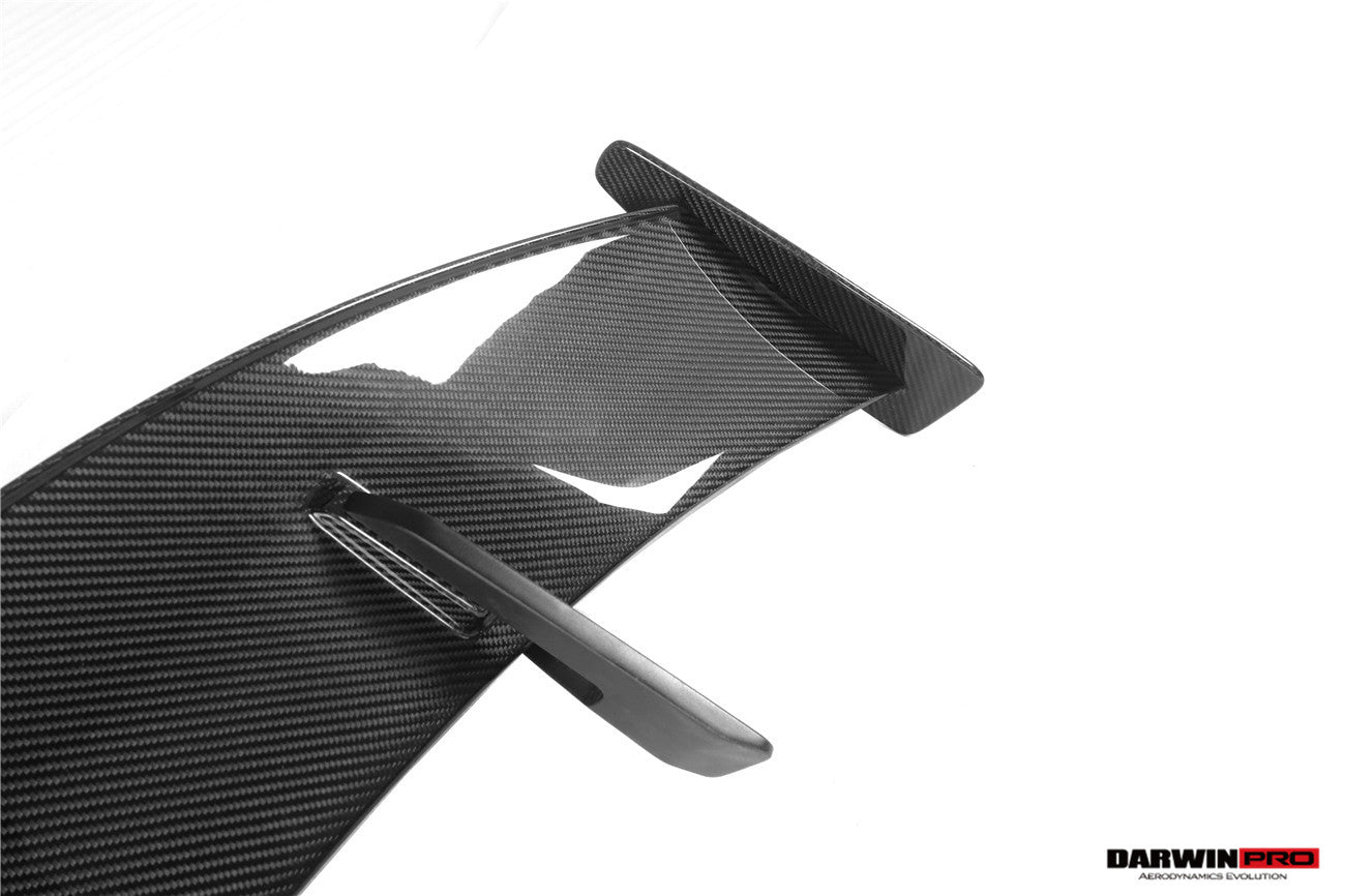 DarwinPRO 2016-2025 Audi R8 GEN2 Coupe Performance Parts Style Dry Carbon Fiber Trunk Wing with Base and Aluminum Legs