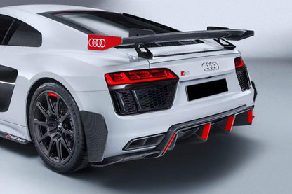 DarwinPRO 2016-2025 Audi R8 GEN2 Coupe Performance Parts Style Dry Carbon Fiber Trunk Wing with Base and Aluminum Legs