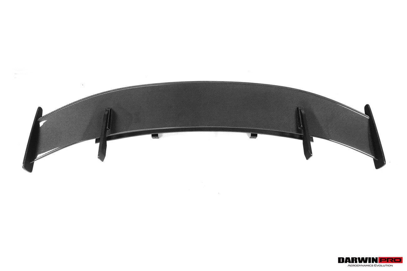 DarwinPRO 2016-2025 Audi R8 GEN2 Coupe Performance Parts Style Dry Carbon Fiber Trunk Wing with Base and Aluminum Legs