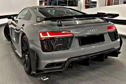 DarwinPRO 2016-2025 Audi R8 GEN2 Coupe Performance Parts Style Dry Carbon Fiber Trunk Wing with Base and Aluminum Legs
