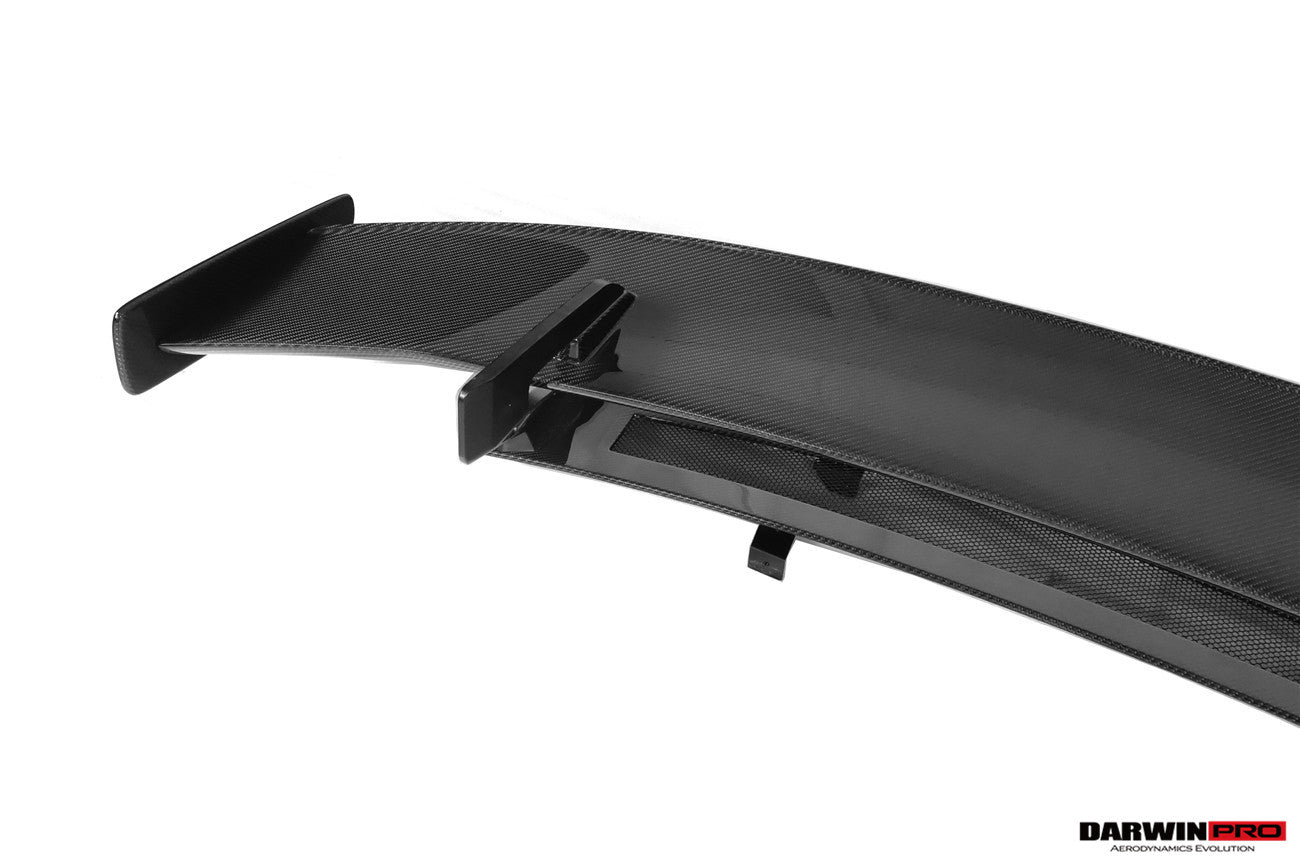 DarwinPRO 2016-2025 Audi R8 GEN2 Coupe Performance Parts Style Dry Carbon Fiber Trunk Wing with Base and Aluminum Legs