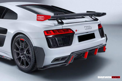DarwinPRO 2016-2018 Audi R8 GEN2 Coupe & Spyder Performance Parts Style Dry Carbon Fiber Rear Diffuser