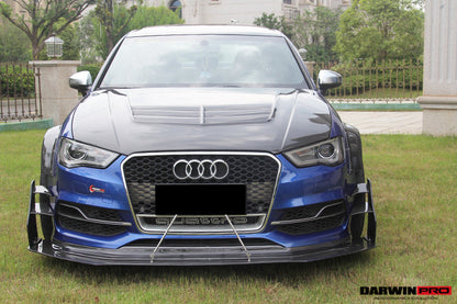 DarwinPRO 2013-2016 Audi S3 & A3 Sline 8V.1 Sedan and Sportback BKSS Style Front Lip with Under Board