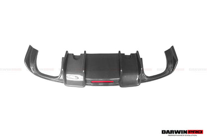 Difusor trasero estilo BKSS con luz LED DarwinPRO para Audi S3 y A3 Sline Sedan 2013-2016