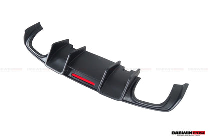 Difusor trasero estilo BKSS con luz LED DarwinPRO para Audi S3 y A3 Sline Sedan 2013-2016