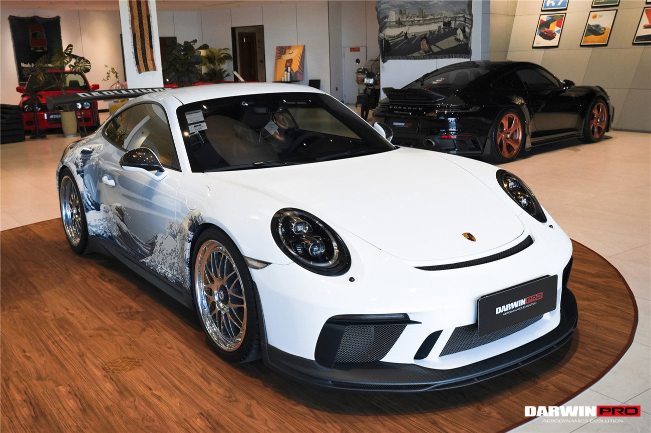 Faldones laterales de fibra de carbono DarwinPRO 2017-2019 Porsche 911 991.2 GT3 solo estilo BKSS