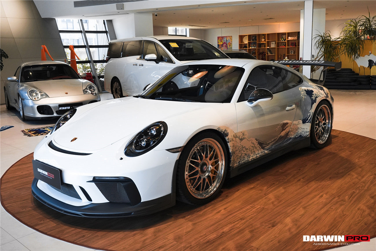 Faldones laterales de fibra de carbono DarwinPRO 2017-2019 Porsche 911 991.2 GT3 solo estilo BKSS
