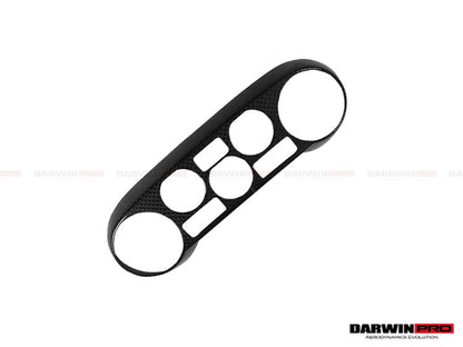 DarwinPRO Dry Carbon Fiber AC Control Panel Cover | 2015-2020 Ferrari 488 GTB & Spider