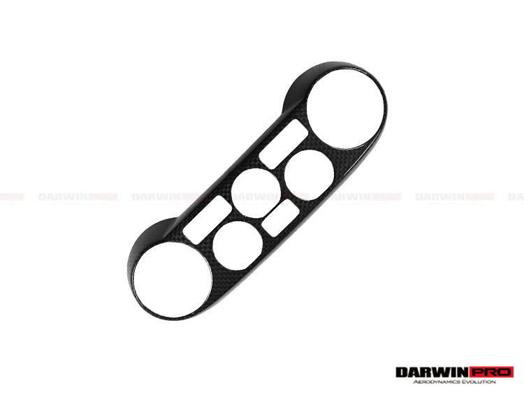 DarwinPRO Dry Carbon Fiber AC Control Panel Cover | 2015-2020 Ferrari 488 GTB & Spider