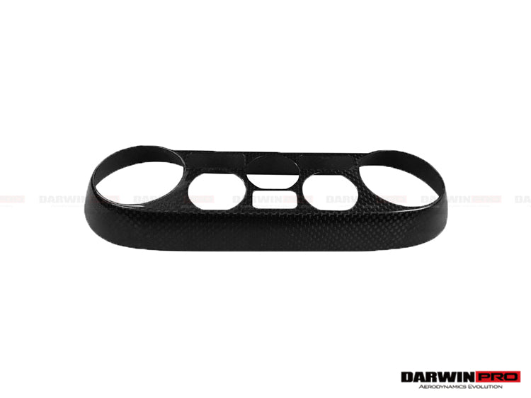 DarwinPRO Dry Carbon Fiber AC Control Panel Cover | 2015-2020 Ferrari 488 GTB & Spider