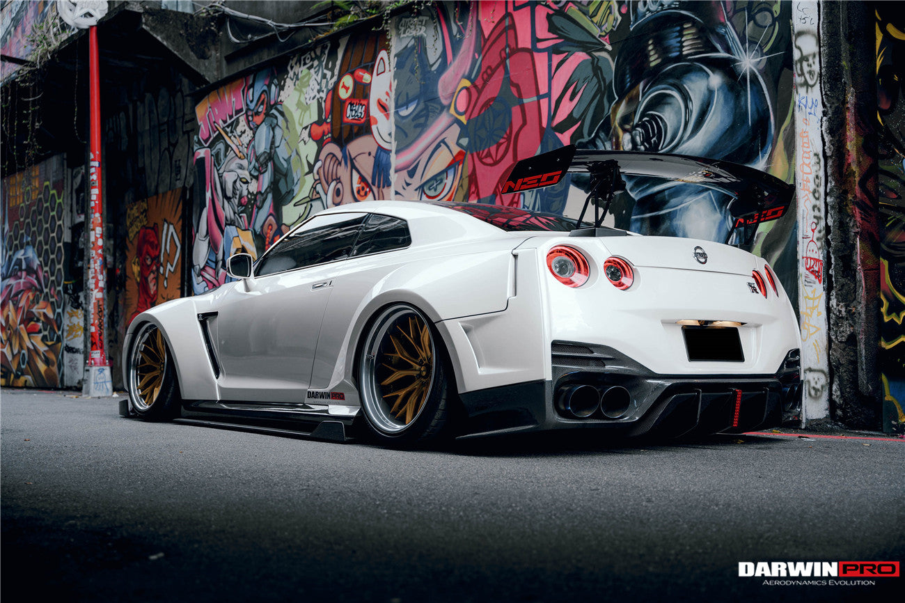 DarwinPRO BKSSII Style Rear Bumper with Diffuser Undertray And LED Light | 2008-2023 Nissan GTR R35
