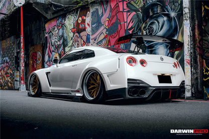 DarwinPRO BKSSII Style Rear Bumper with Diffuser Undertray And LED Light | 2008-2023 Nissan GTR R35