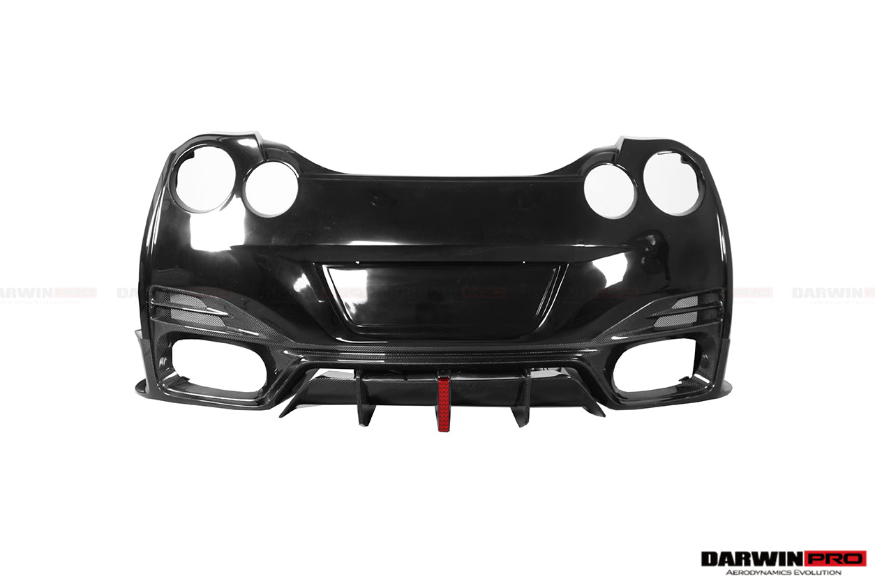 DarwinPRO BKSSII Style Rear Bumper with Diffuser Undertray And LED Light | 2008-2023 Nissan GTR R35