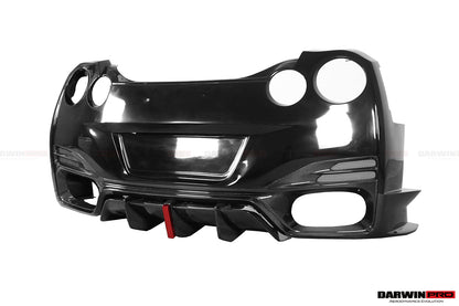 DarwinPRO BKSSII Style Rear Bumper with Diffuser Undertray And LED Light | 2008-2023 Nissan GTR R35