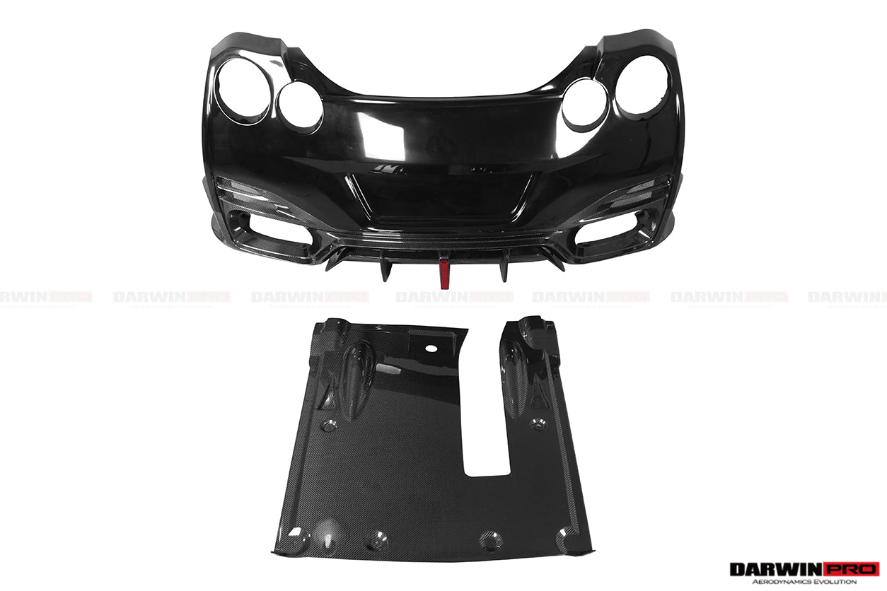 DarwinPRO BKSSII Style Rear Bumper with Diffuser Undertray And LED Light | 2008-2023 Nissan GTR R35