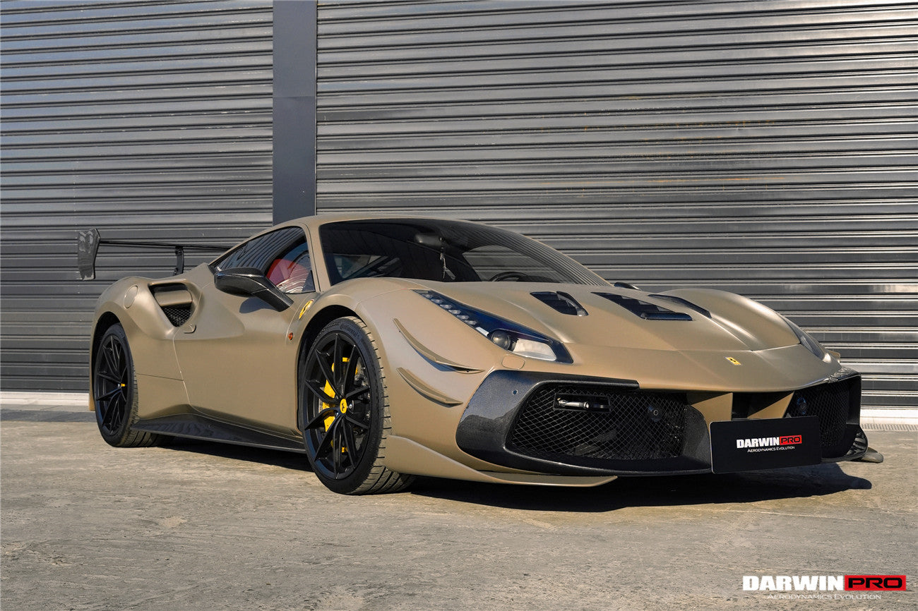 Parachoques delantero DarwinPRO estilo Módena para Ferrari 488 Challenge Evo 2015-2020 | Compatible con GTB y Spider