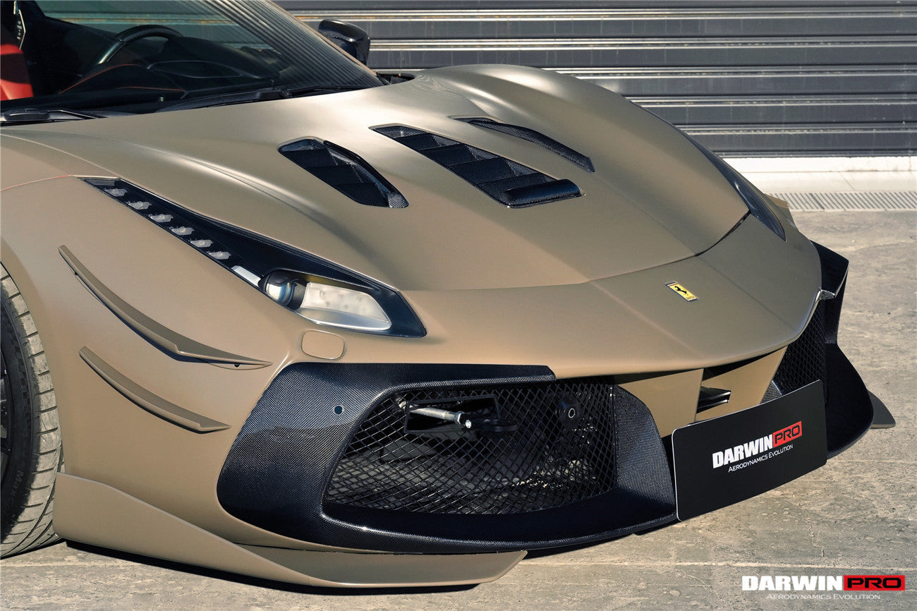 Parachoques delantero DarwinPRO estilo Módena para Ferrari 488 Challenge Evo 2015-2020 | Compatible con GTB y Spider