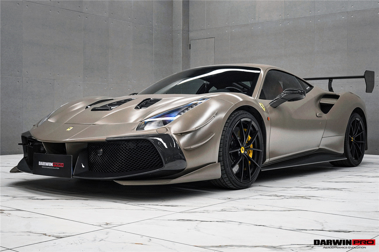 Parachoques delantero DarwinPRO estilo Módena para Ferrari 488 Challenge Evo 2015-2020 | Compatible con GTB y Spider