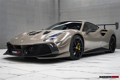 Parachoques delantero DarwinPRO estilo Módena para Ferrari 488 Challenge Evo 2015-2020 | Compatible con GTB y Spider