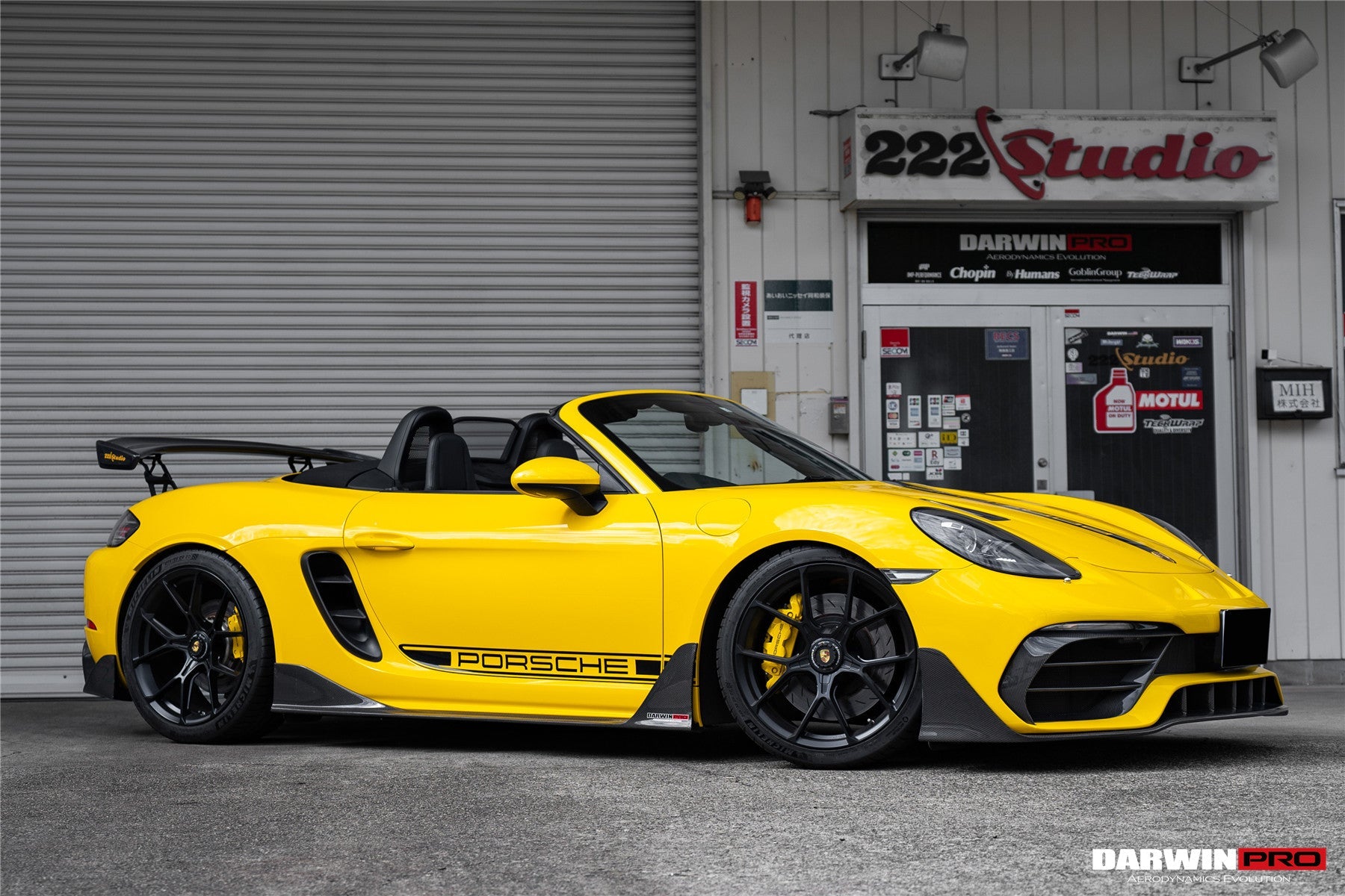 DarwinPRO 2021-2025 Porsche 718 Cayman And Boxster Stuttmate Part Carbon Fiber Front Bumper With ACC Hole