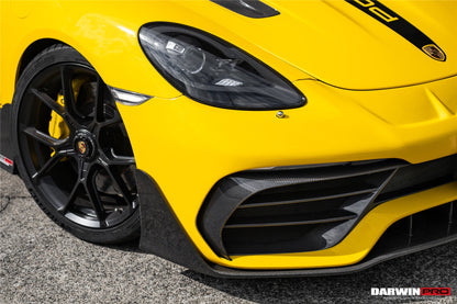 DarwinPRO 2021-2025 Porsche 718 Cayman And Boxster Stuttmate Part Carbon Fiber Front Bumper With ACC Hole