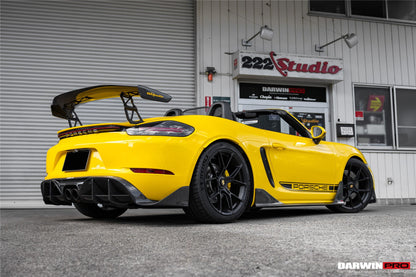 DarwinPRO BKSS Style Carbon Fiber Trunk Spoiler | 2016-2025 Porsche 718 Cayman And Boxster