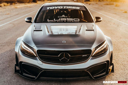 Capó de fibra de carbono parcial DarwinPRO para Mercedes Benz W205 C63 y S AMG IMP Performance (2015-2021)