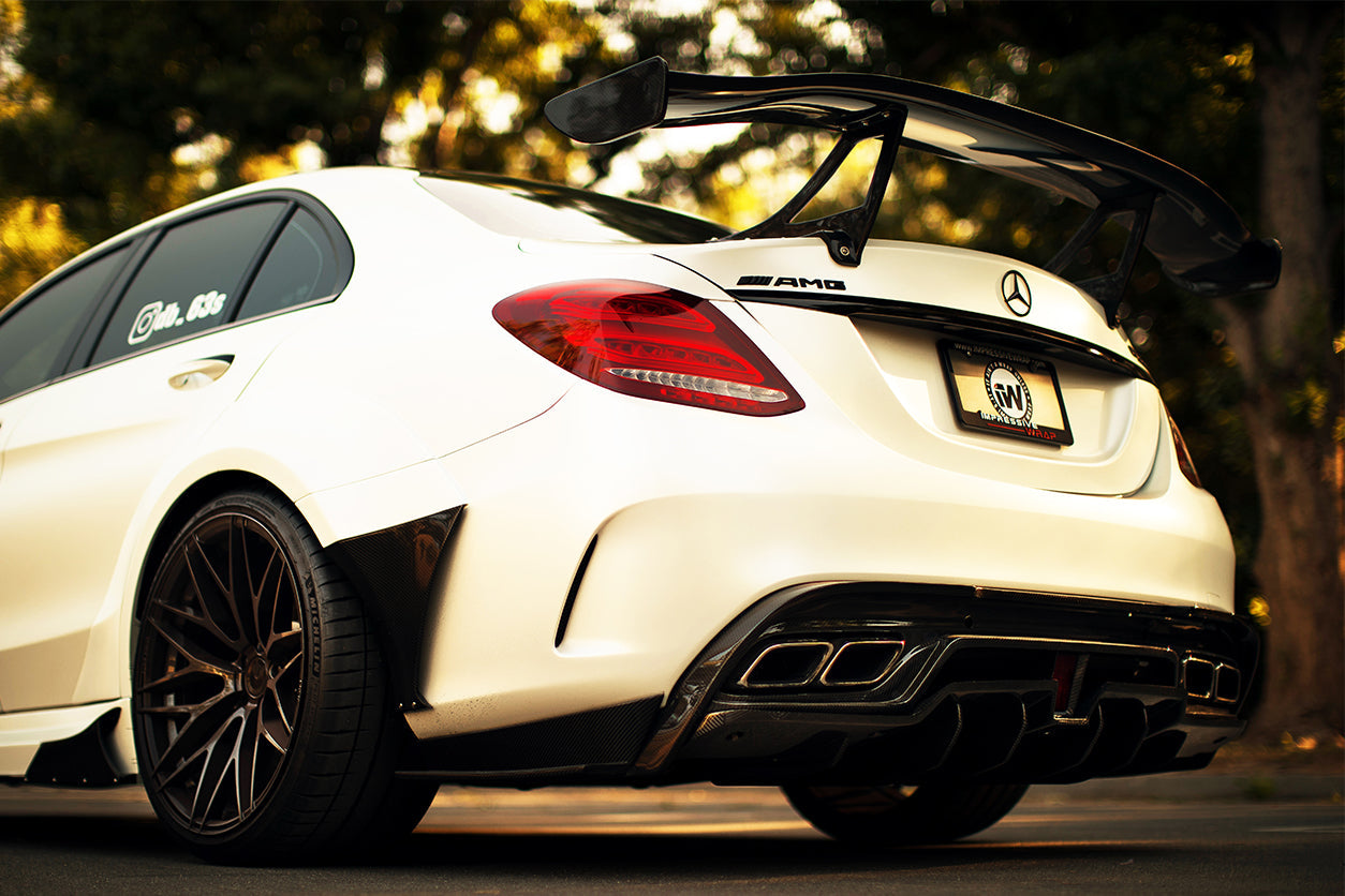DarwinPRO 2015-2018 Mercedes Benz W205 C63 S AMG Sedan IMP Performance Carbon Fiber Rear Caps