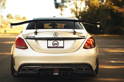 DarwinPRO 2015-2021 Mercedes Benz W205 C63 S AMG Sedan IMP Performance Carbon Fiber Rear Diffuser with Caps