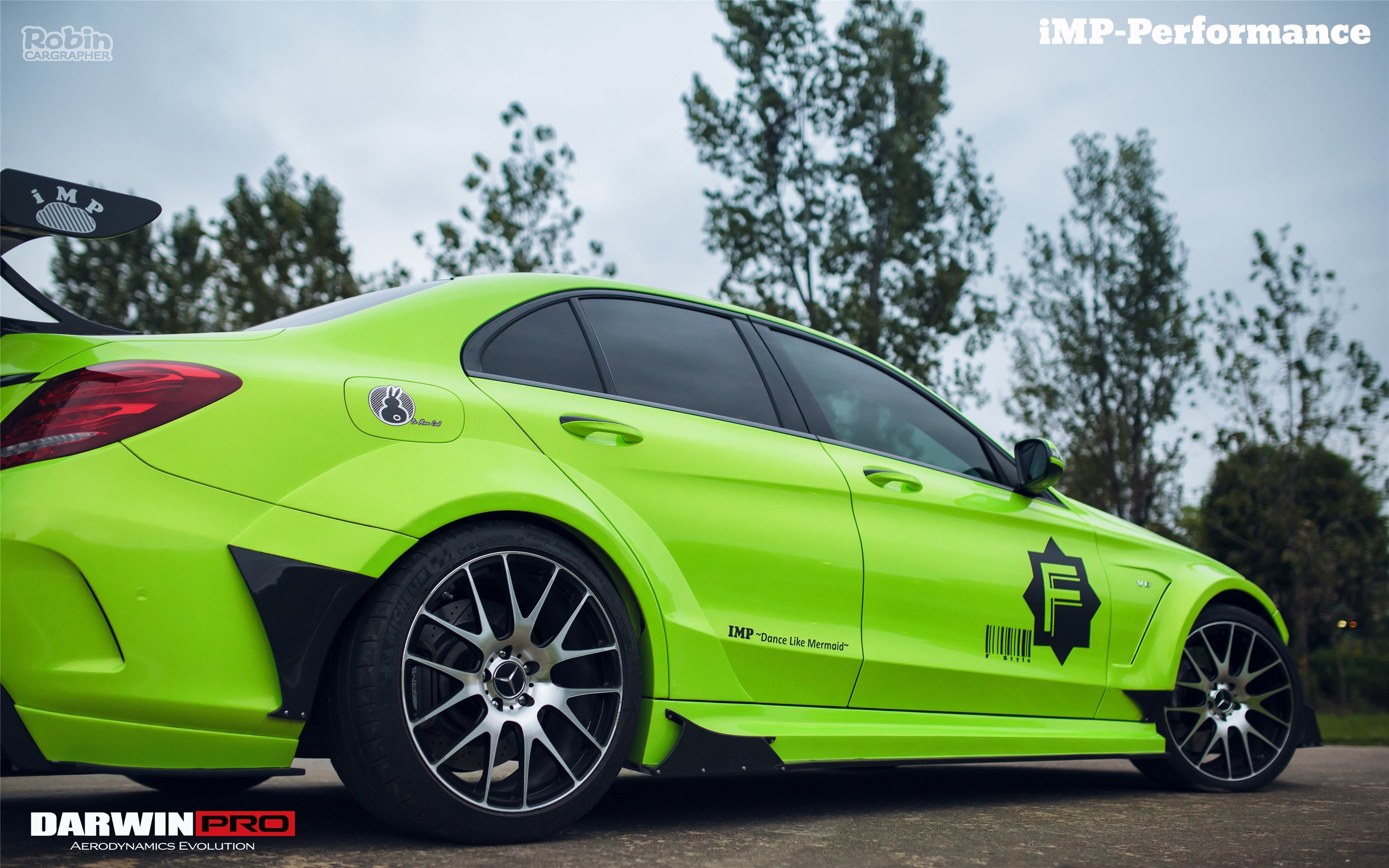 DarwinPRO 2015-2018 Mercedes Benz W205 C63 S AMG Sedan IMP Performance Carbon Fiber Rear Caps