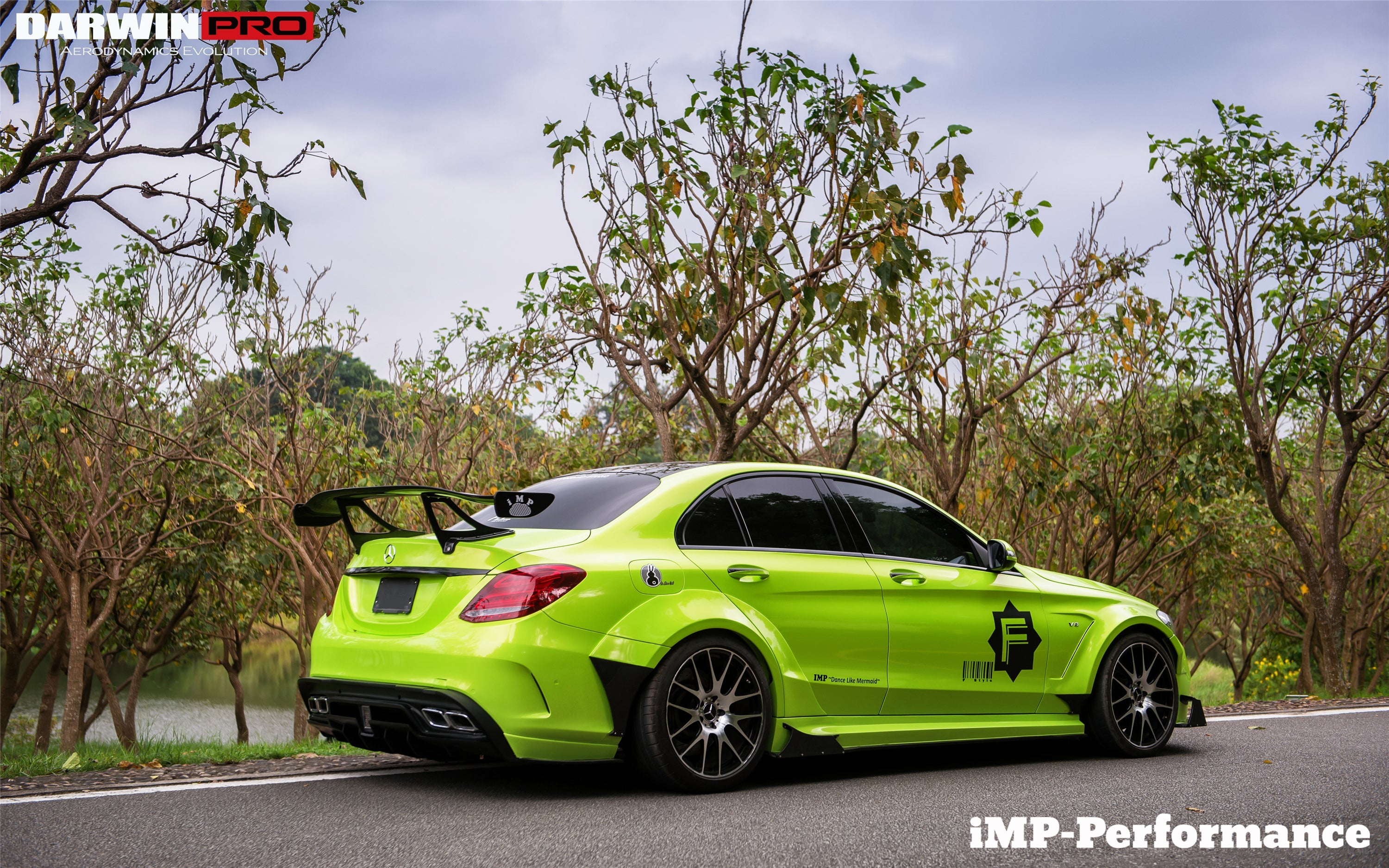 Alerón de maletero DarwinPRO de fibra de carbono de alto rendimiento para Mercedes Benz Clase C W205 Sedán IMP (2015-2021)