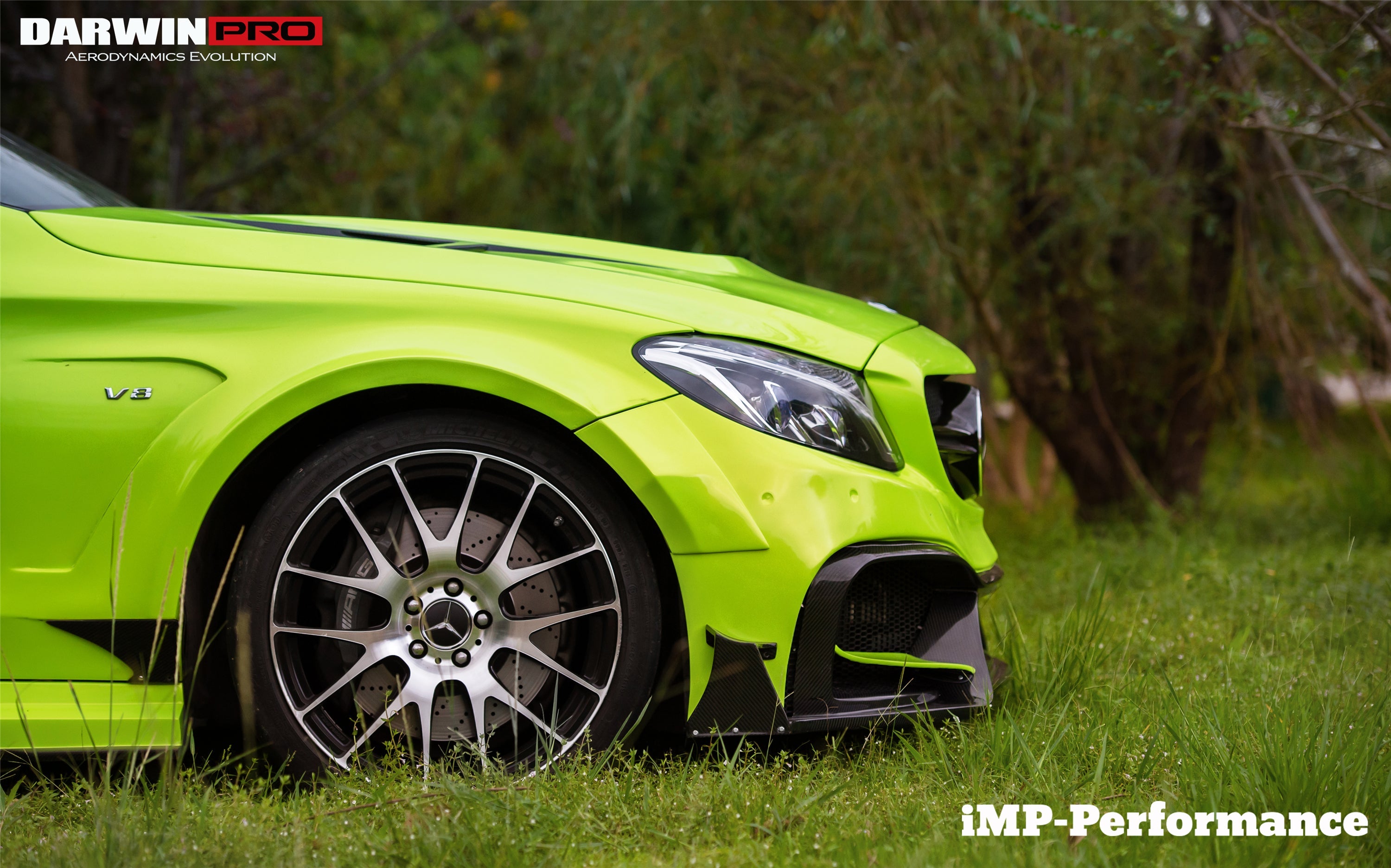 DarwinPRO 2015-2021 Mercedes Benz W205 C63 & S AMG Sedan IMP Performance Partial Carbon Fiber Full Body Kit