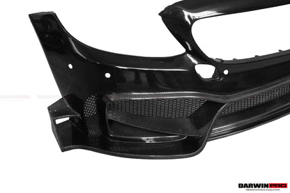 DarwinPRO 2015-2021 Mercedes Benz W205 C63 S AMG Sedan IMP Performance Partial Carbon Fiber front bumper