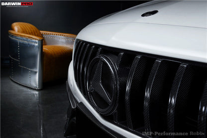 DarwinPRO 2015-2018 Mercedes Benz W205 C63 & C63S AMG Coupe IMP Carbon Fiber Grille LOGO Cover