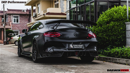 Parachoques trasero de fibra de carbono parcial DarwinPRO IMP Performance para Mercedes Benz Clase C Coupé 2015-2023
