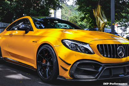 DarwinPRO 2015-2021 Mercedes Benz W205 C63 C63S AMG Coupe IMP Performance Partial Carbon Fiber Front Bumper With Grille & Canards