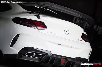 Parachoques trasero de fibra de carbono parcial DarwinPRO IMP Performance para Mercedes Benz Clase C Coupé 2015-2023