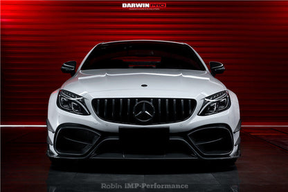 DarwinPRO 2015-2018 Mercedes Benz W205 C63 & C63S AMG Coupe IMP Carbon Fiber Grille LOGO Cover