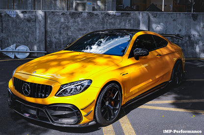 DarwinPRO 2015-2021 Mercedes Benz W205 C63 C63S AMG Coupe IMP Performance Partial Carbon Fiber Front Bumper With Grille & Canards