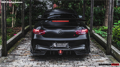 Parachoques trasero de fibra de carbono parcial DarwinPRO IMP Performance para Mercedes Benz Clase C Coupé 2015-2023