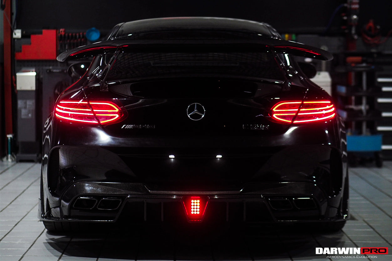 Alerón de maletero DarwinPRO de fibra de carbono de alto rendimiento para Mercedes Benz Clase C W205 Coupé IMP (2015-2021)