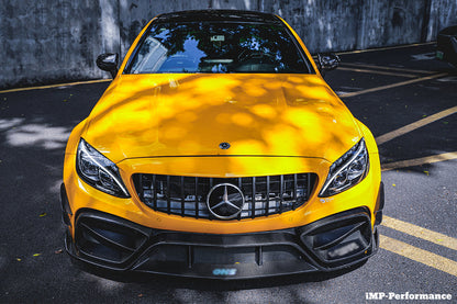 DarwinPRO 2015-2021 Mercedes Benz W205 C63 C63S AMG Coupe IMP Performance Partial Carbon Fiber Front Bumper With Grille & Canards