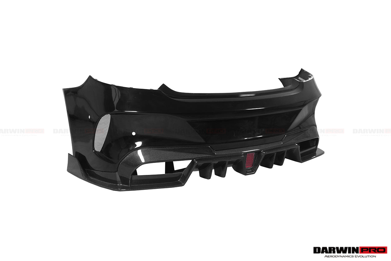 Parachoques trasero de fibra de carbono parcial DarwinPRO IMP Performance para Mercedes Benz Clase C Coupé 2015-2023