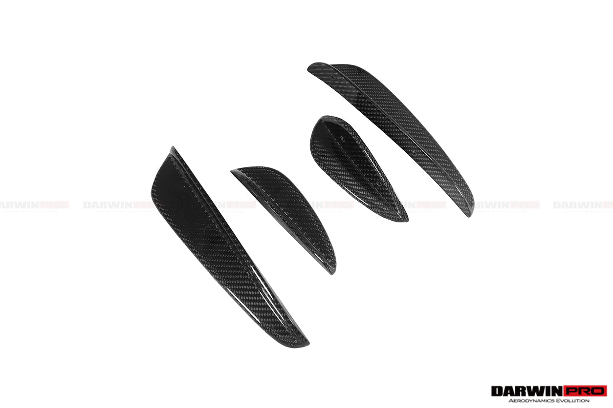 DarwinPRO 2015-2021 Mercedes Benz W205 C63 C63S AMG Coupe IMP Performance Partial Carbon Fiber Front Bumper With Grille & Canards