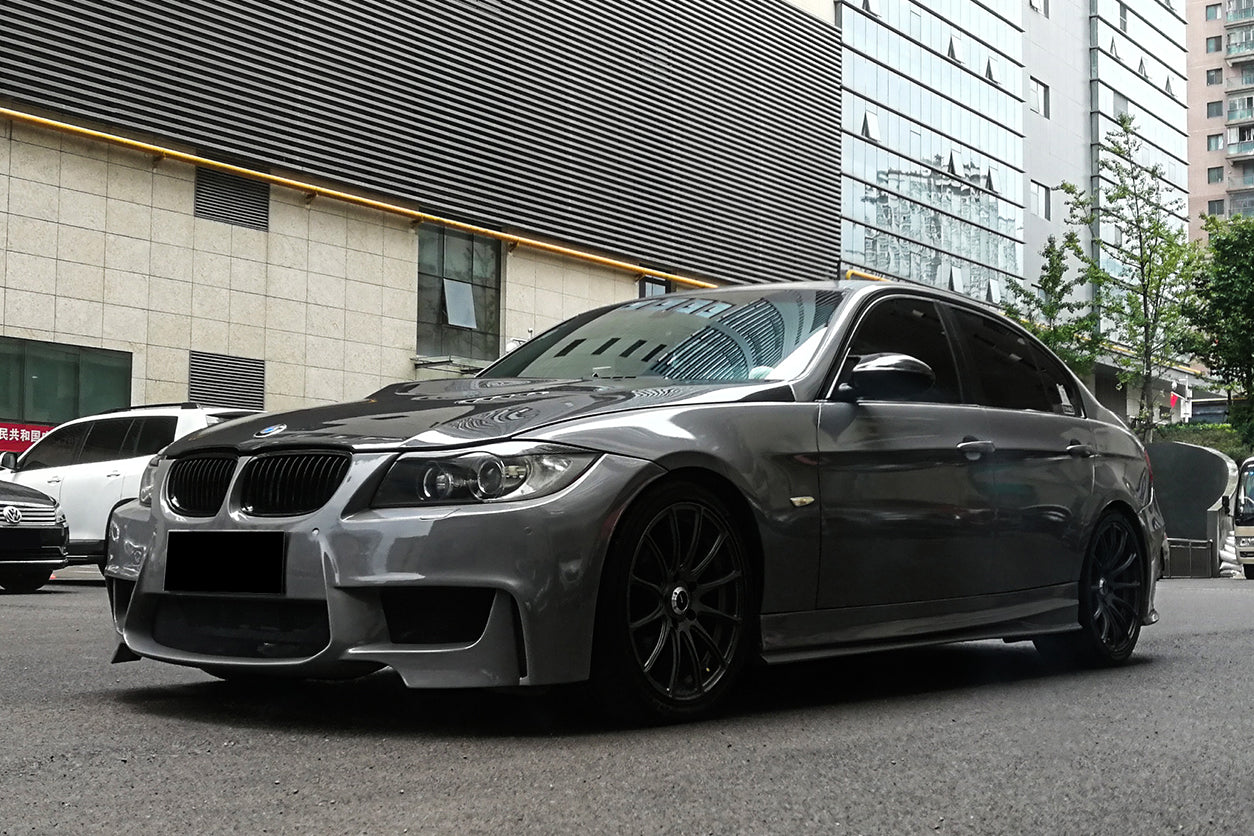 Parachoques delantero DarwinPRO 2008-2012 BMW Serie 3 E90 LCI estilo 1M con divisor de labios