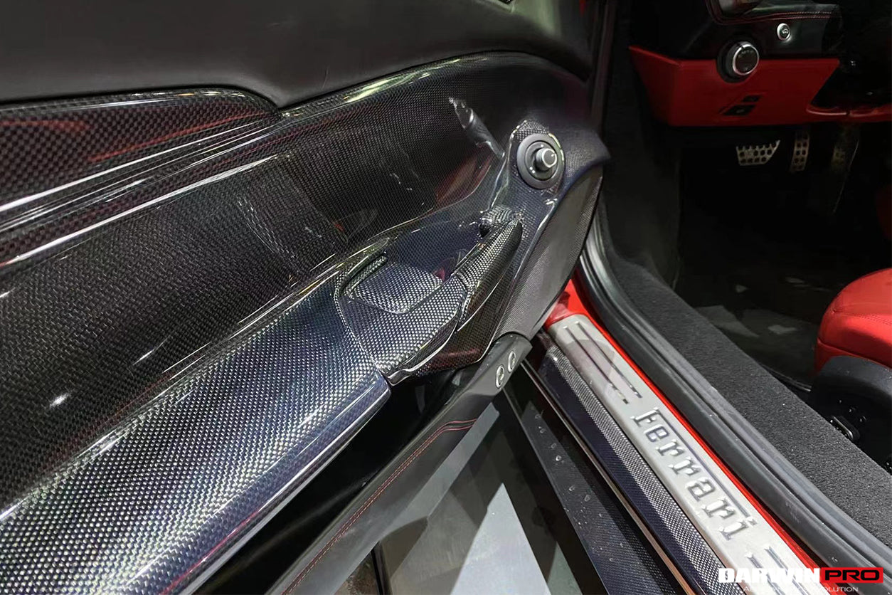 DarwinPRO Carbon Fiber Door Handle Interior | 2015-2020 Ferrari 488 GTB & Spider