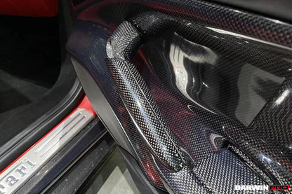 DarwinPRO Carbon Fiber Door Handle Interior | 2015-2020 Ferrari 488 GTB & Spider
