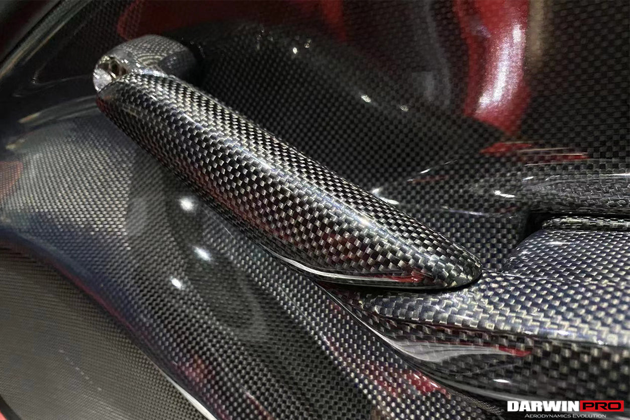 DarwinPRO Carbon Fiber Door Handle Interior | 2015-2020 Ferrari 488 GTB & Spider
