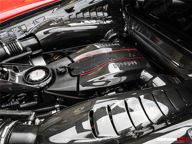 DarwinPRO 2015-2020 Ferrari 488 GTB & Spider Autoclave Carbon Fiber Engine Cover Replacement