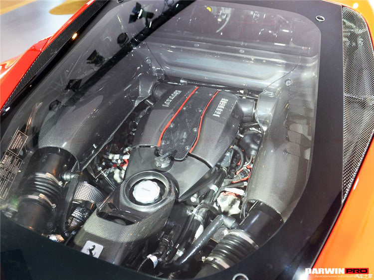 DarwinPRO 2015-2020 Ferrari 488 GTB & Spider Autoclave Carbon Fiber Engine Cover Replacement